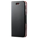 エレコム iPhone SE (第2世代/第3世代) / 8 / 7 用 ケース 手帳型 レザー 薄型 UltraSlim ブラック PM-A22SPLFUBK
