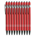 タッチペン付き ボールペン 10本セット インクカラー 黒 ブラック 文房具 筆記用具 オフィス用品 ノベルティ 学生 社会人 会社 販促 粗品 参加賞 記念品...