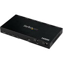 StarTech.com HDMI分配器/1入力2出力/4K60Hz HDMI 2.0対応スプリッター/スケーラー内蔵/3.5mmステレオミニ & SPDIF ...
