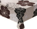 明和グラビア MEIWA テーブルクロス(1枚物) ハートフルシリーズ ムーラン 120cm×150cm ダークブラウン
