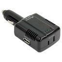 メルテック(meltec) 車載用インバーター 2way(USB&コンセント) DC12V コンセント1口15W USB1口2.1A 静音タイプ Meltec ...