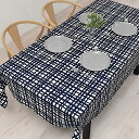 スタイルデコール(STYLE Decor) テーブルクロス 綿100% おしゃれ 長方形 北欧 142×180cm スタンダード ネイビー チェック シンプル W4702510