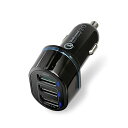 エレコム カーチャージャー シガーソケット 30W USB-A ×3 【 iPhone 13 / 12 / SE (第2世代) / Android 対応 】 ブ...