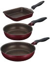【企画品】サーモス デュラブルシリーズ フライパン KFH 3点セット レッド KFH-SET3-A R