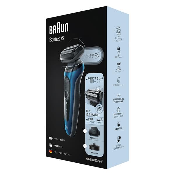 【P＆G】ブラウン 電気シェーバー シリーズ6 (3枚刃) ブルー 61-B4200CS-V