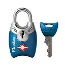 Master Lock (マスターロック) 南京錠 TSAロック 鍵式 小型 軽量 本体幅25mm 吊高内径14mm スーツケース 旅行鞄 海外旅行用鍵 防犯 ...