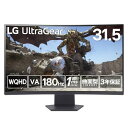 LG ゲーミングモニター LG UltraGear 32GS60QC-B 31.5インチ/PCゲーム、家庭用ゲーム/WQHD(2560×1440)/曲面型VA(1000R)/アンチグレア/180Hz/1ms(GTG)/VRR(AMD FreeSync対応)/HDMI×2、DisplayPort/チルト調整対応