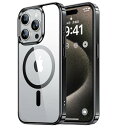 NIMASO ケース MagSafe対応 iPhone15ProMax 用 保護ケース 黄変防止 マグネット搭載 マグセーフ対応 耐衝撃 米軍MIL規格 SGS認証 PC背面 傷つけ防止 薄型 ワイヤレス充電対応 ストラップホール付き ア