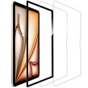 【2枚セット】ガイド枠付き KPNS 日本素材製 強化ガラスiPad Air 11 インチ M3 第7世代 2025 / iPad Air 11 インチ 2024 第6世代 (M2) 用 ガラスフィルム 強化ガラス カバー 保護フィルム