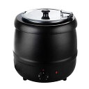 10L食品用スープ釜ウォーマー, 業務用 ステンレス鋼 業務用電気式スープウォーマー温度調整と, レストランおよび大家族のため,スープジャー スープ保温鍋,ビュ...
