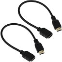HDMI 延長ケーブル ファイヤーTVスティックに対応 金メッキ 30CM (タイプAオス - タイプAメス) ブラック (2)