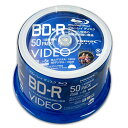 HIDISC BD-R 25GB 6倍速 50枚 スピンドルケース ホワイトプリンタブル VVVBR25JP50
