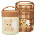 スケーター(Skater) スープジャー 保温 保冷 300ml モフモフレンズ スープポット ブラック KLJFC3-A