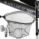 おり釣具 ショアソルト専用 ステー付き カーボン ランディングネット セット BLACK LARCAL 6M + ランディングネットL + タモジョイント 3点...