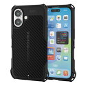 エレコム iPhone 16 ケース マグネット内蔵 耐衝撃 衝撃吸収 ZEROSHOCK 4つ角ダンパー ハニカム構造 グリップテクスチャー ワイヤレス充電対応 ストラップホール付き ブラック PMWA24AZEROG2BK