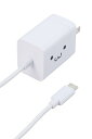 エレコム 充電器 Type-C ケーブル一体型 1.5m USB PD対応 20W PSE認証品 GaN採用 折りたたみ式プラグ しろちゃん MPA-ACCP6920WF