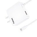 Pokaas USB充電器 type-c充電器 ACアダプター Type-Cケーブル一体型 急速充電器 折畳式プラグ コンセント 互換電源ACアダプター コンパクト充電器 スマホ急速充電 5V 3.4A出力(合計) 1.5mケーブル 2台