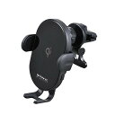 セイワ(SEIWA) 車内用品 Qi ワイヤレス充電器 ホルダー ブラック D598 エアコン取り付け 自動開閉 USB Power Delivery入力 蓄電...