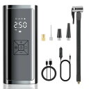 Ewinwotoko 電動空気入れ 充電式 6000mAh 無線 150PSI 多機能 エアポンプ 自動停止 自動車 自転車 ボール 浮き輪 バイク対応 仏式 ...