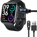 Lamshaw for Fanonon スマートウォッチ ケーブル, USB 磁気充電ケーブル 磁気吸着 1メートル 対応 Fanonon ID208 1.70" スマートウォッチ/Gydom ID208 / Aeac ID208BT / Tensky ID208 スマートウォッチ (黒)