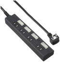 雷に強い節電タップ 4個口 1m 黒_HS-TPK41PBT-K 00-6941
