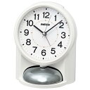 セイコークロック(Seiko Clock) 目覚まし時計 置き時計 アナログ 大音量 白 PYXIS ピクシス RAIDEN ライデン 149×116×113mm NR454W