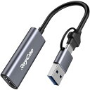RayCue HDMI キャプチャーボード Switch対応 ビデオキャプチャカードゲームキャプチャー 4K入力&1080P出力 USB&Type C 2 in 1 小型軽量 ゲーム録画/HDMIビデオ録画/ライブ配信用 Windows/Linux/MAC/Android/iPhone(2)