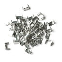 Y.K.K ファスナー用止め金具 下止めパーツ 50個入 コイルファスナー用/4~5号対応 ニッケル F2-227