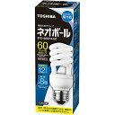 東芝 電球形蛍光ランプ ネオボール60WタイプD形 3波長形昼光色 EFD15ED/12-EC 口金直径26mm