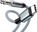 Highwings AUX ケーブルUSB C to 3.5mm 音声変換ケーブル DAC搭載 ハイレゾ音質 Type C to 3.5mm オーディオケーブル Hi-Fi音質 ナイロン編み 高耐久性 ヘッドホン/車/PC/MP3/スマホ/ステレオ/スピーカー/カー(2)