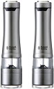 ラッセルホブス(Russell Hobbs) 電動ミル ソルト&ペッパー 岩塩 胡椒 スパイス 粗さ調節可能 2本セット 7922JP