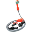 ポータブルシャワー オレンジ アウトドア 簡易シャワー USB 屋外 吸盤 電動 簡易 海水浴 洗車 キャンプ 防災 便利