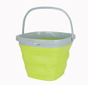 コジット 薄く畳めるバケツ 10L グリーン