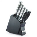 McCook 6点包丁セット- ステンレス鋼製包丁立て付きで、多機能な三徳包丁、牛刀包丁、パン切り、ペティナイフ、料理バサミ、シェフナイフ、菜切り包丁が揃う家庭...
