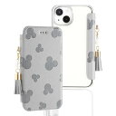 iPhone 15 携帯ケース 手帳タイプ 背面クリア かわいい キラキラ 型押しのマウス柄 女性らしい iPhone15 ケース 手帳型 薄型 透明 ベルト無し スッキリ 大人かわいい Befortwo アイホン15携帯ケース