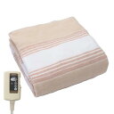 広電(KODEN) 電気毛布 敷き 140×80cm オレンジ ボーダー ストライプ 洗える スライド温度調節 ダニ退治 VWS551H-DYK