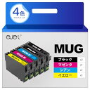 ejet mug-4cl エプソン 用 インク マグカップ epson 対応 ew-052a インク ew-452a インク 互換インク 4色パック(合計5本) 増量 残量表示 エプソン 用 インク マグカップ 純正と併用 【新・旧パッケージ