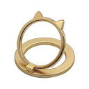 ラスタバナナ スマホリング NEKO no MAGNET RING MagSafe対応 強力磁石 落下防止リング 猫耳大 ゴールド RMRNG03GD