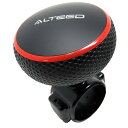 ALTEED(アルティード) ハンドルスピンナー ステアリングスピナーノブ ベアリング内蔵 TPR素材グリップ 自動車用(黒×赤)