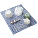 アイメディア(Aimedia) 水切りマット 速乾吸水マット 食器乾燥マット 40×45cm 吸水 約200ml 速乾 抗菌 洗濯機対応 極細繊維 ミクロスター ワッフル織 日本製 キッチン シンク 食器 お皿 水切り コ
