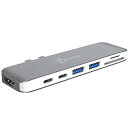 j5create MacBook Pro/Air専用 7in1 ミニ ドッキングステーション マルチ ハブ PD 100W対応 【USB-C x 1(PD100...