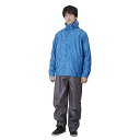 レインスーツ 上下 メンズ (透湿度:2000g/m2-24HR) (耐水圧:10000mmH2O) (フード収納) (リュックINジャケット) (防水収納バッ...