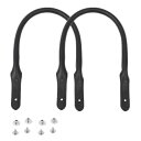 JUSTVEL バッグ 持ち手 修理 交換 付け替え 補修 PU革 ハンドル カバン 黒 2本セット 45cm