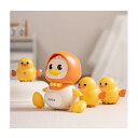 Popgaga 赤ちゃん おもちゃ アヒル親子 ママ1羽+子3羽 0歳 早期知育玩具 ベビーおもちゃ 男の子 女の子 音楽 ライト付き 寝かしつけ 誕生日 出産...