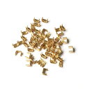 Y.K.K ファスナー用止め金具 下止めパーツ 50個入 金属/3号対応 ゴールド F2-220