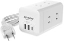 KIMOC 電源タップ タワー usb付き 1m 雷ガード 6個AC コンセント USB-A 2ポートUSB-C 1ポート付き 180°スイングプラグ テーブル...