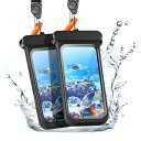 ESR 【2枚セット】スマホ 防水ケース iPhone 15 Pro Max/14 Pro Max専用 防水ポーチ 水中タッチスクリーンとFace ID対応 精密ボタン・IPX8完全防水・浮上設計で海やお風呂でも安心 水中で撮影・画面操