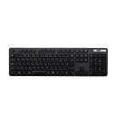 エレコム ワイヤレスキーボード メンブレン 薄型 フルキーボード テンキー ブラック TK-FDM110TXBK