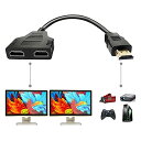 Batu HDMIケーブル 1080P オス-デュアルHDMIメス マルチメディアインターフェース HDMIスプリッタアダプタ 1-2ウェイ HDMI HD L...