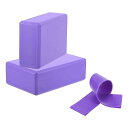 PATIKIL ヨガブロックとレジスタンスバンドのセット2個入り 高密度 EVAフォームヨガブロックバルク 23.5 cm x 15 cm x 7.5 cm ノ...